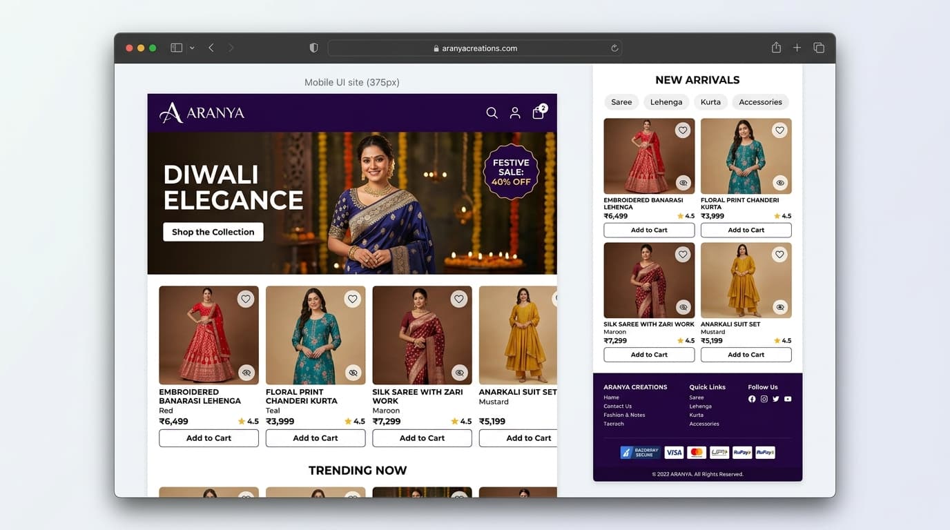 Custom Shopify Store with Mobile-First UX