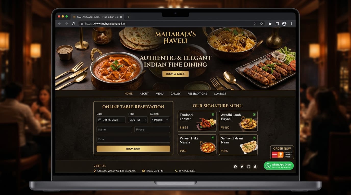 Premium Restaurant Website with Direct Reservations