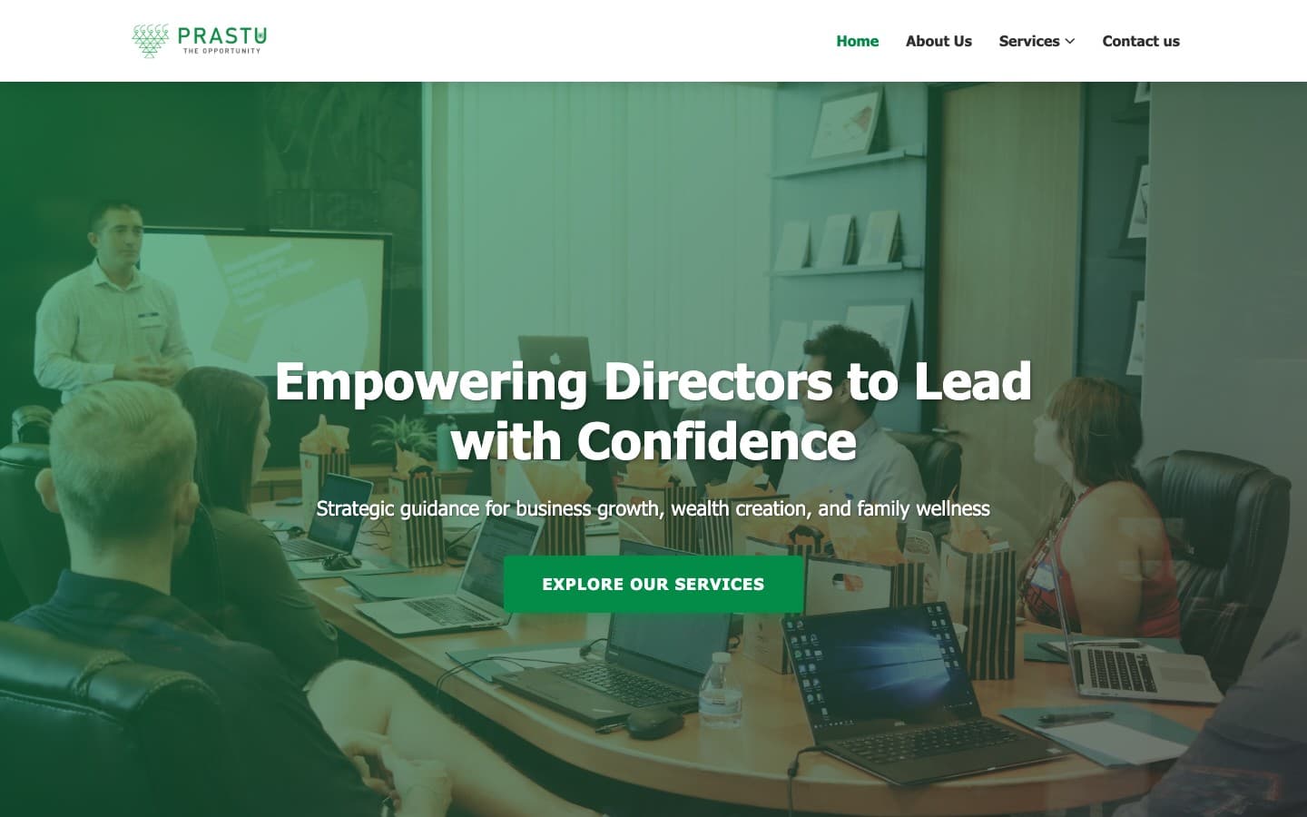 Prastu website screenshot