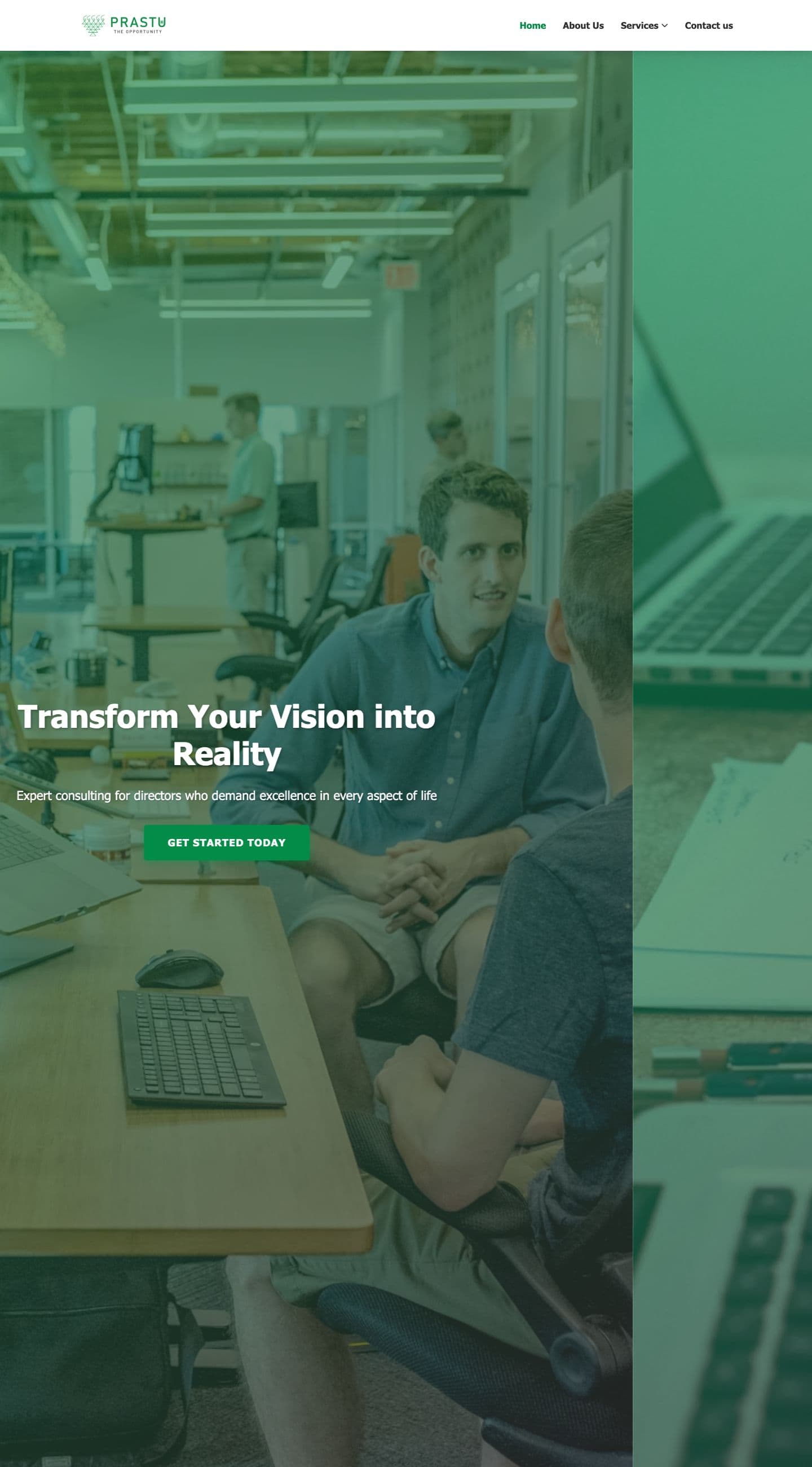 Prastu live website design