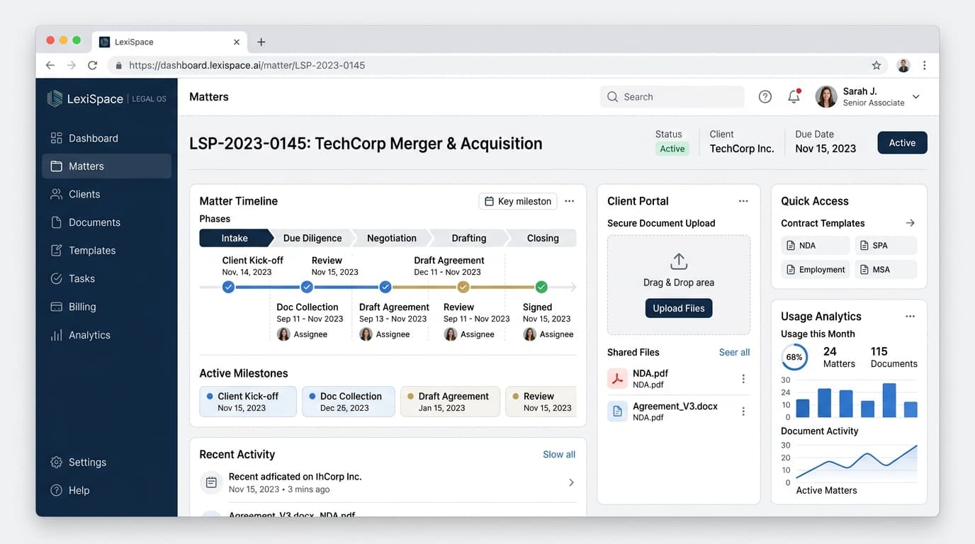 SaaS Product UI Overhaul for a Legal-Tech Startup